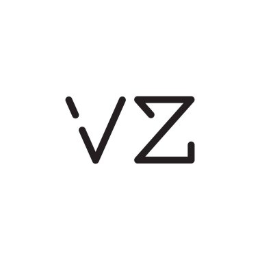 vz ilk harf vektör logo simgesi
