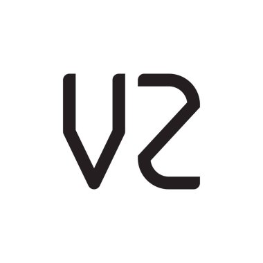 vz ilk harf vektör logo simgesi