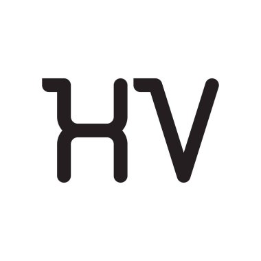 xv ilk harf vektör logo simgesi
