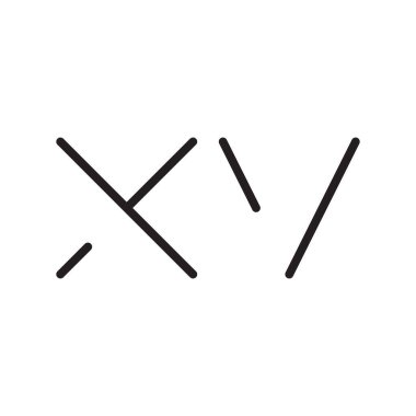 xv ilk harf vektör logo simgesi