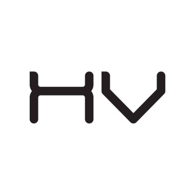 xv ilk harf vektör logo simgesi