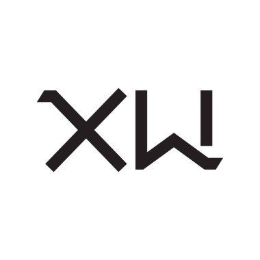 xw ilk harf vektör logo simgesi