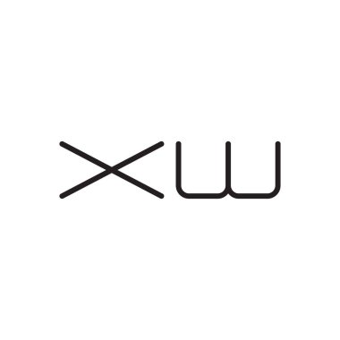 xw ilk harf vektör logo simgesi