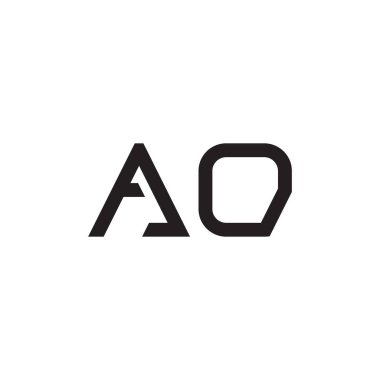 ao ilk harf vektör logo simgesi