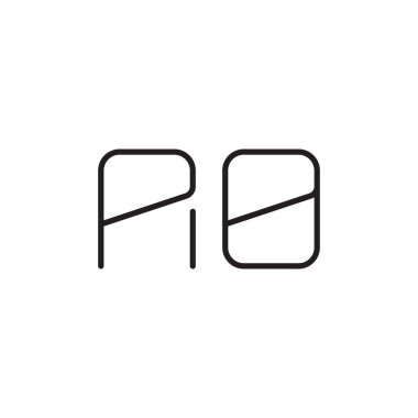 ao ilk harf vektör logo simgesi