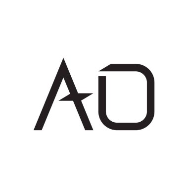 ao ilk harf vektör logo simgesi