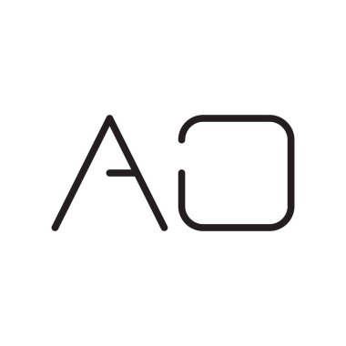 ao ilk harf vektör logo simgesi