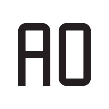 ao ilk harf vektör logo simgesi