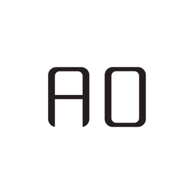 ao ilk harf vektör logo simgesi