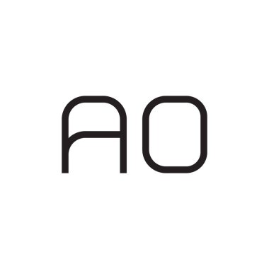ao ilk harf vektör logo simgesi