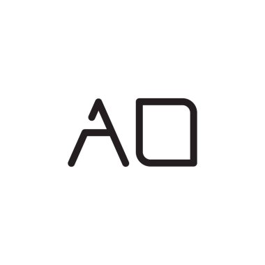 ao ilk harf vektör logo simgesi