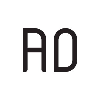 ao ilk harf vektör logo simgesi