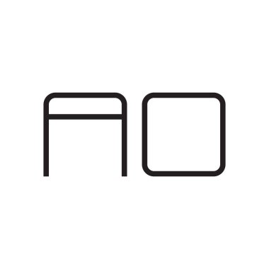 ao ilk harf vektör logo simgesi