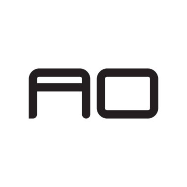 ao ilk harf vektör logo simgesi