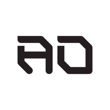 ao ilk harf vektör logo simgesi