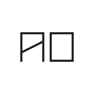 ao ilk harf vektör logo simgesi