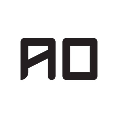 ao ilk harf vektör logo simgesi