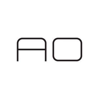 ao ilk harf vektör logo simgesi