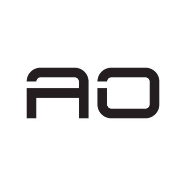 ao ilk harf vektör logo simgesi