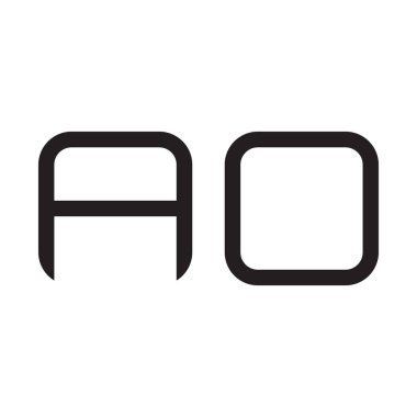 ao ilk harf vektör logo simgesi