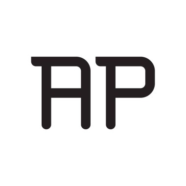 ap ilk harf vektör logo simgesi