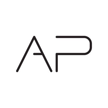 ap ilk harf vektör logo simgesi