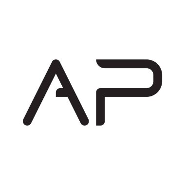 ap ilk harf vektör logo simgesi