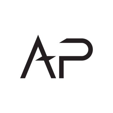 ap ilk harf vektör logo simgesi