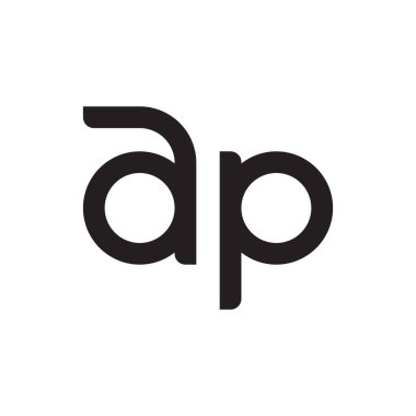 ap ilk harf vektör logo simgesi