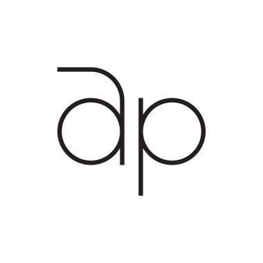 ap ilk harf vektör logo simgesi