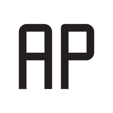 ap ilk harf vektör logo simgesi