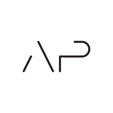 ap ilk harf vektör logo simgesi