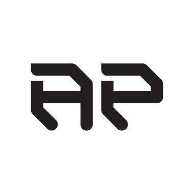 ap ilk harf vektör logo simgesi