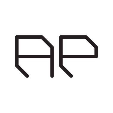 ap ilk harf vektör logo simgesi
