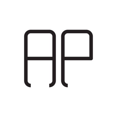 ap ilk harf vektör logo simgesi