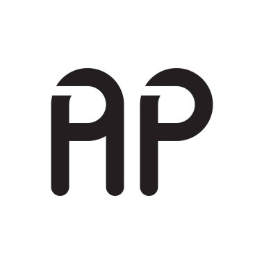 ap ilk harf vektör logo simgesi