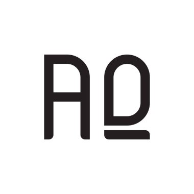 aq ilk harf vektör logo simgesi