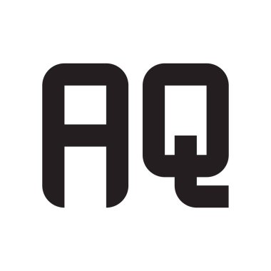 aq ilk harf vektör logo simgesi