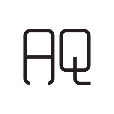 aq ilk harf vektör logo simgesi