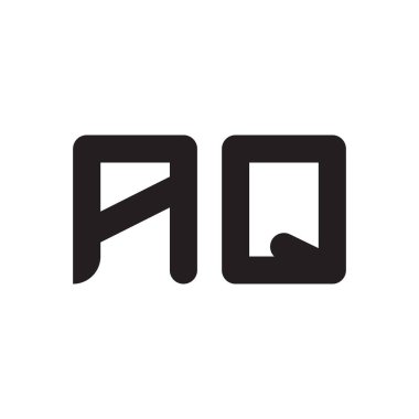 aq ilk harf vektör logo simgesi