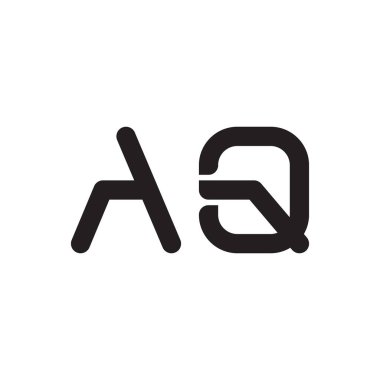 aq ilk harf vektör logo simgesi