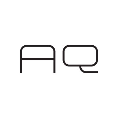 aq ilk harf vektör logo simgesi