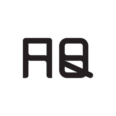 aq ilk harf vektör logo simgesi
