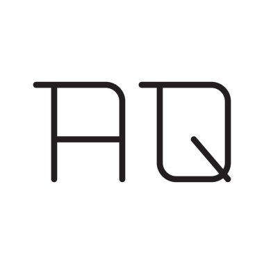 aq ilk harf vektör logo simgesi