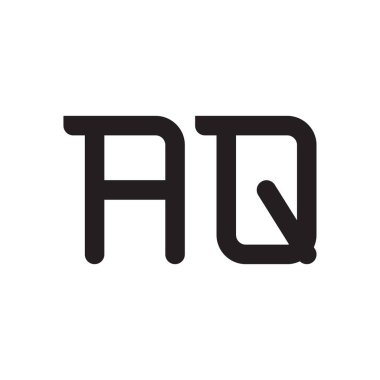 aq ilk harf vektör logo simgesi