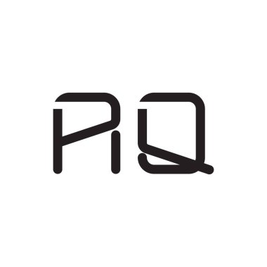 aq ilk harf vektör logo simgesi