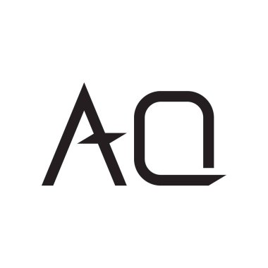 aq ilk harf vektör logo simgesi
