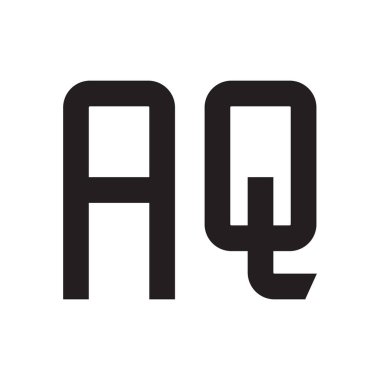 aq ilk harf vektör logo simgesi