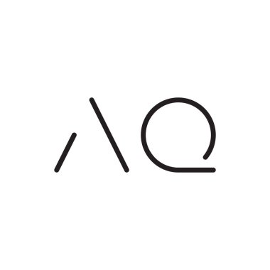 aq ilk harf vektör logo simgesi
