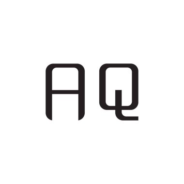 aq ilk harf vektör logo simgesi